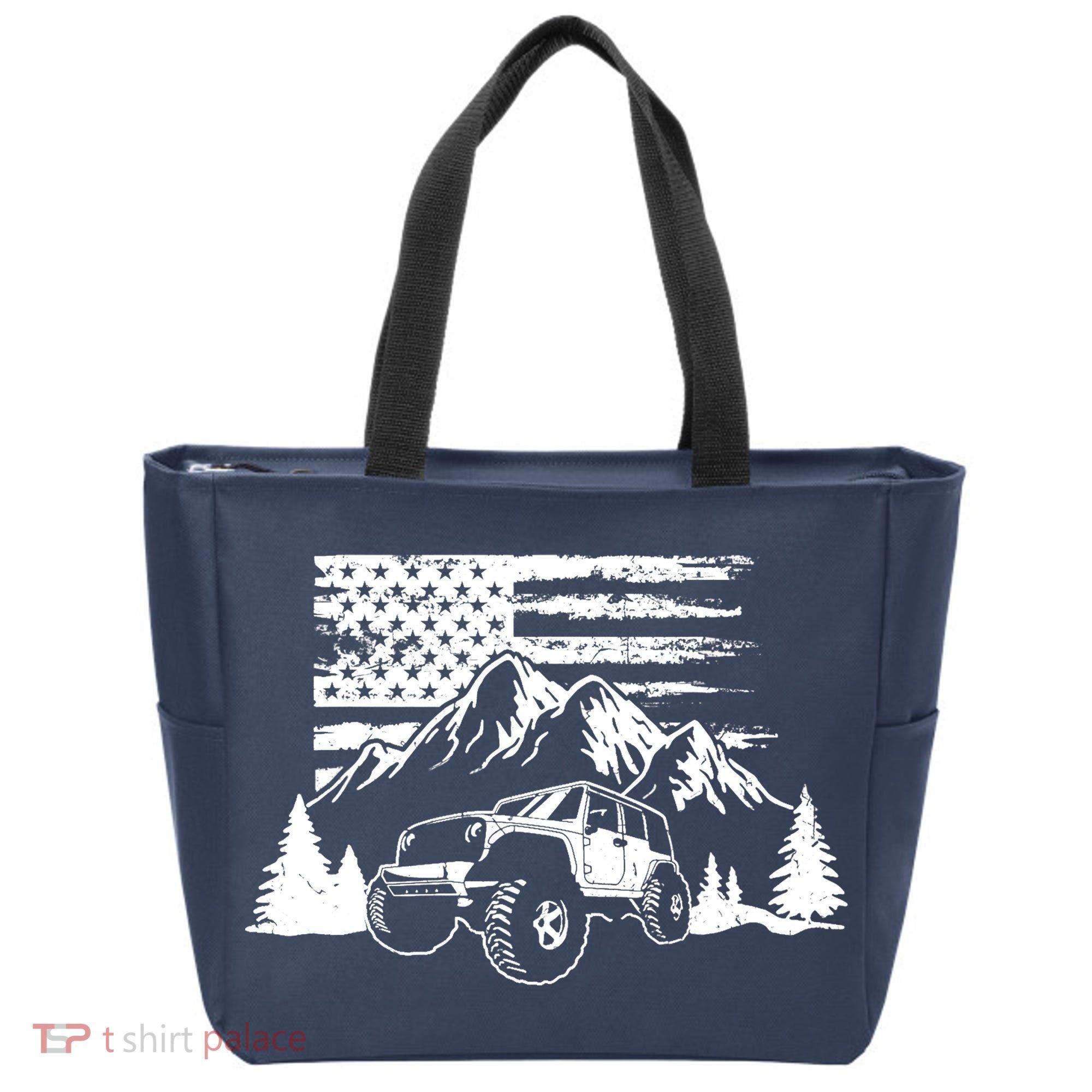 American Offroad USA Flag Atv Utv 4x4 Off Roading QUAD Tote Bag