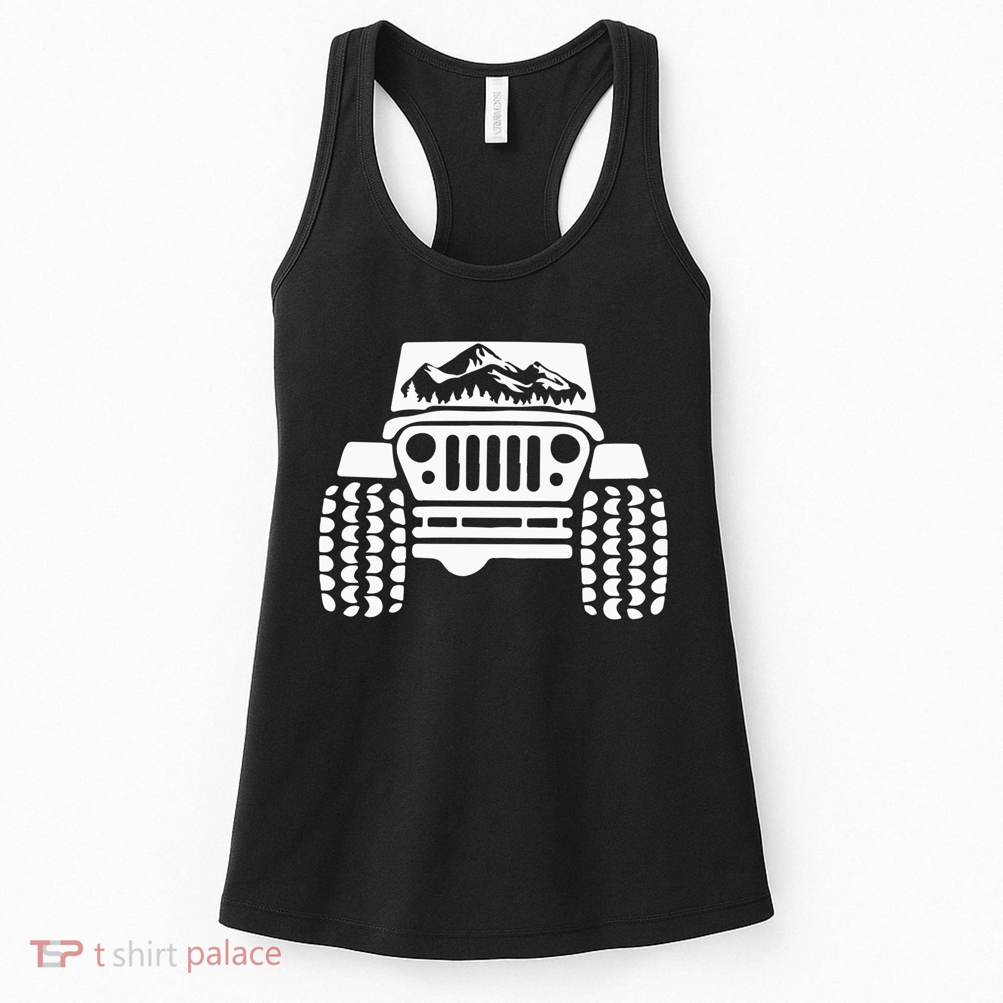 American Offroad Us Flag Forest Peace Love Offroad Women's Tank Top