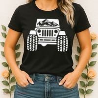 American Offroad Us Flag Forest Peace Love Offroad Women's T-Shirt thumb 2