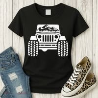 American Offroad Us Flag Forest Peace Love Offroad Women's T-Shirt thumb 3