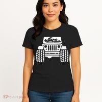American Offroad Us Flag Forest Peace Love Offroad Women's T-Shirt thumb 4