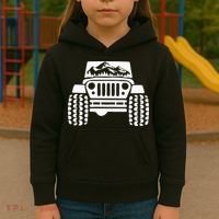American Offroad Us Flag Forest Peace Love Offroad Kids Hoodie thumb 3