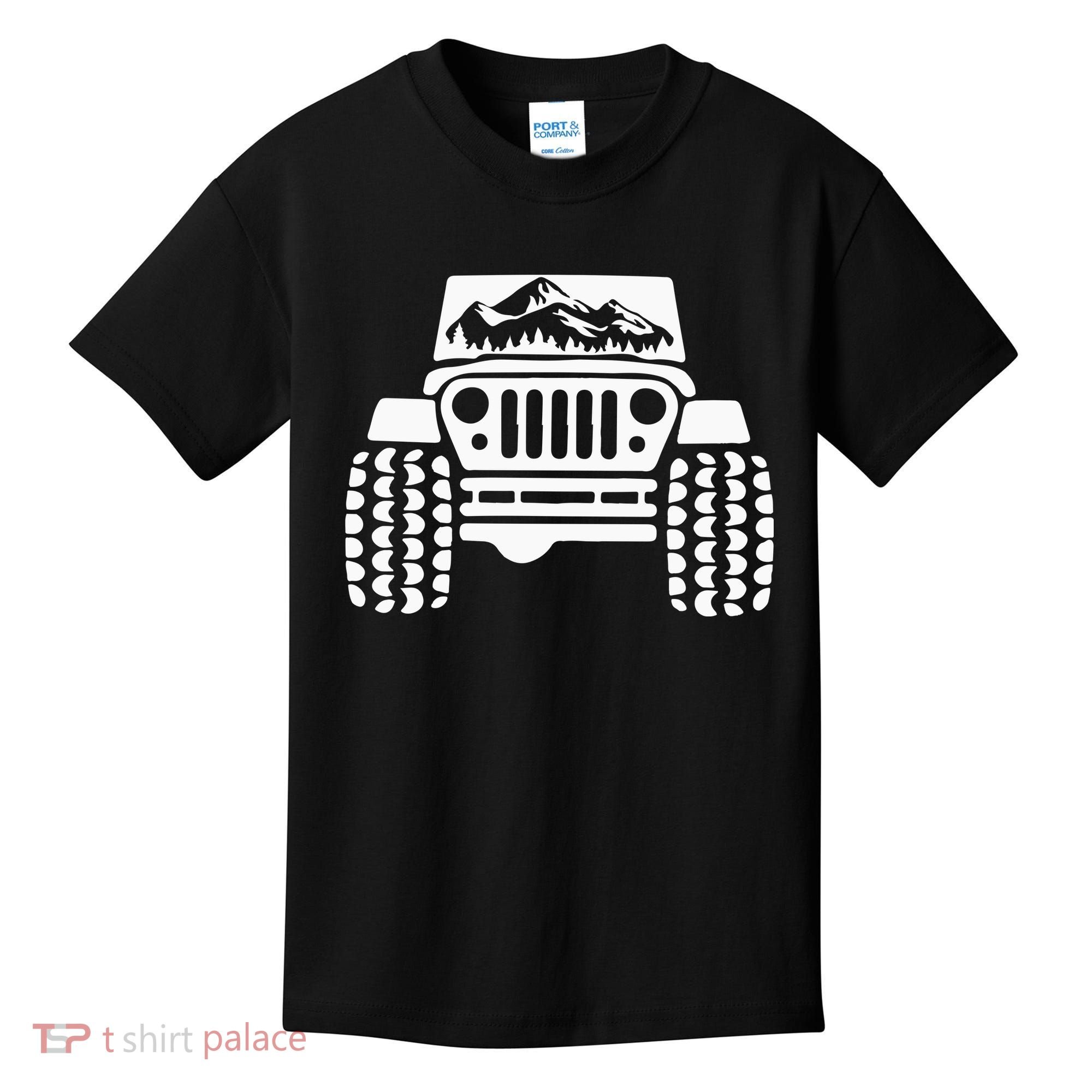American Offroad Us Flag Forest Peace Love Offroad Kids T-Shirt