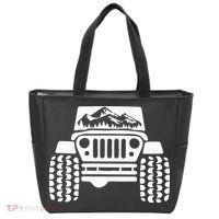 American Offroad Us Flag Forest Peace Love Offroad Tote Bag thumb 0