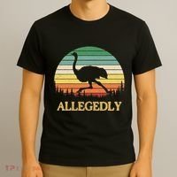 Allegedly Ostrich Vintage Retro Funny Ostrich Lover T-Shirt thumb 3