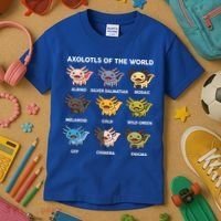  Axolotl Of World  Kids T-Shirt thumb 3