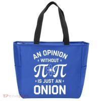 An Opinion Without Pi Is Just An Onion Clever Math Pun Cute Gift Tote Bag thumb 0