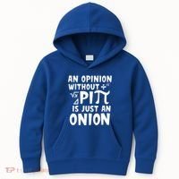 An Opinion Without Pi Is Just An Onion Happy Pi Day Great Gift Kids Hoodie thumb 0