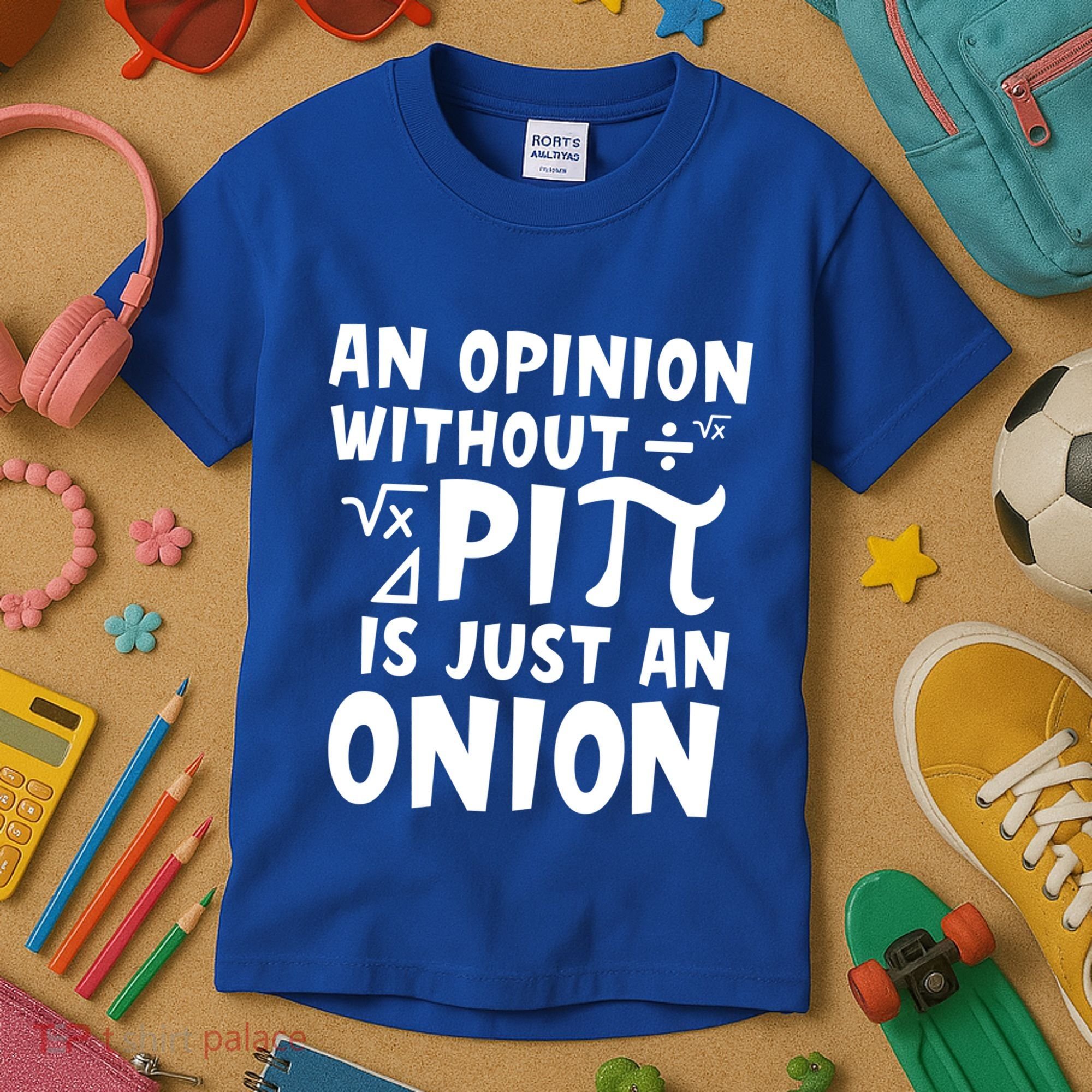 An Opinion Without Pi Is Just An Onion Happy Pi Day Great Gift Kids T-Shirt