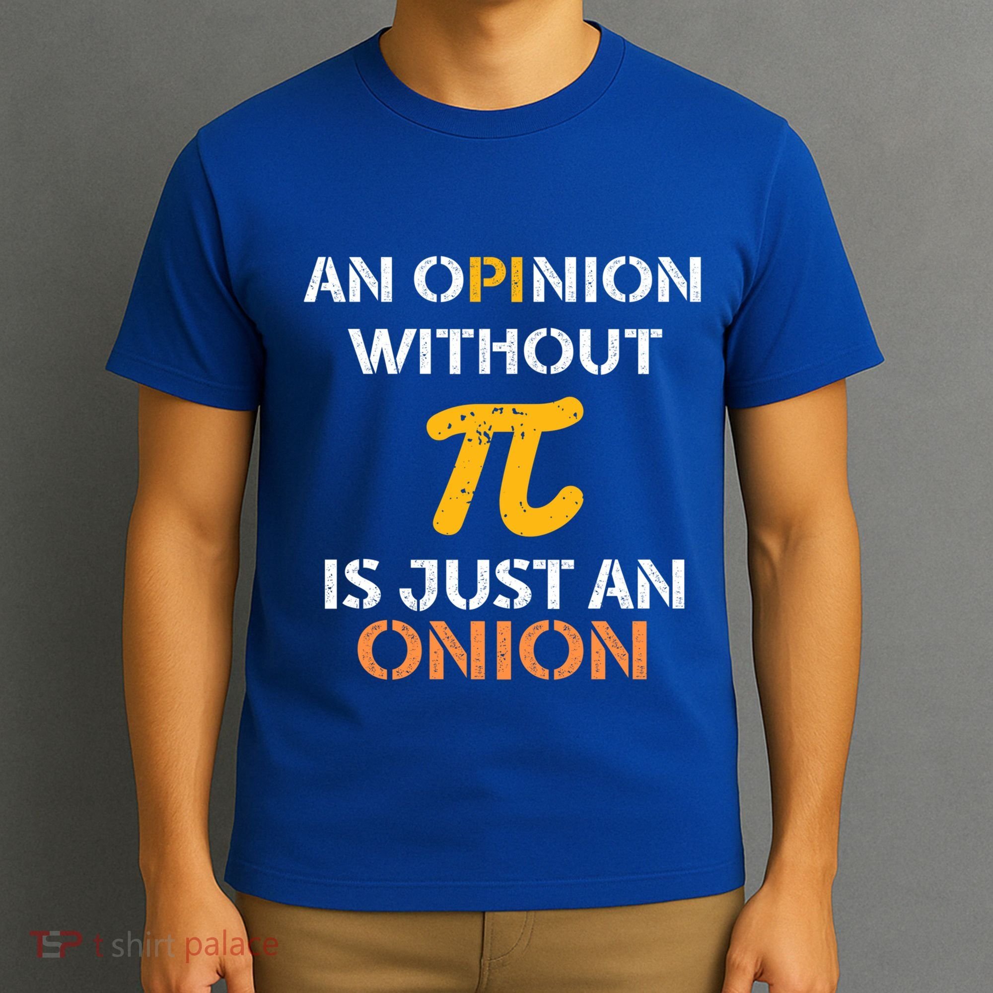 An Opinion Without Pi Is Just An Onion Funny Pi Day Teacher Gift T-Shirt