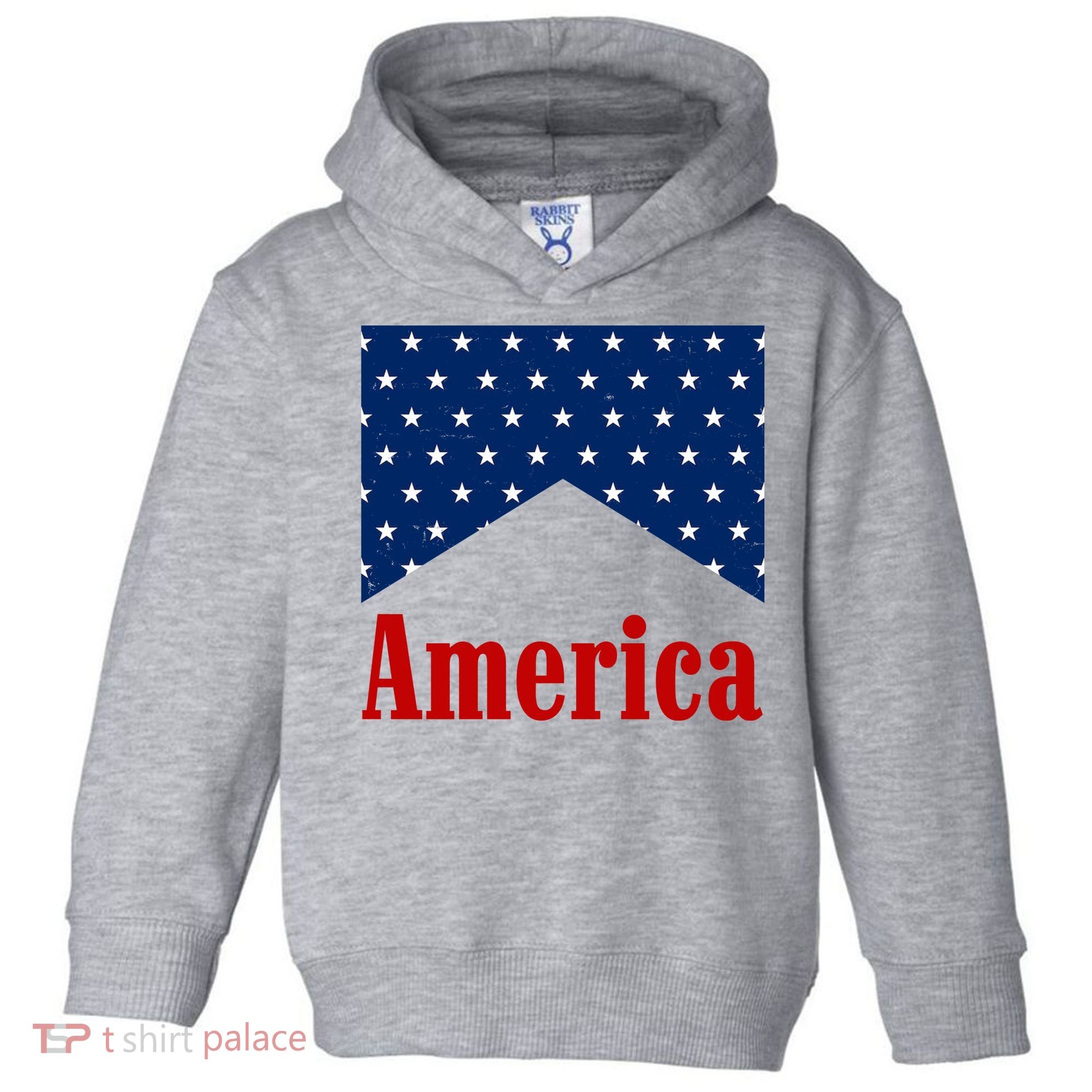 America Patriotic 4th Of July Toddler Hoodie
