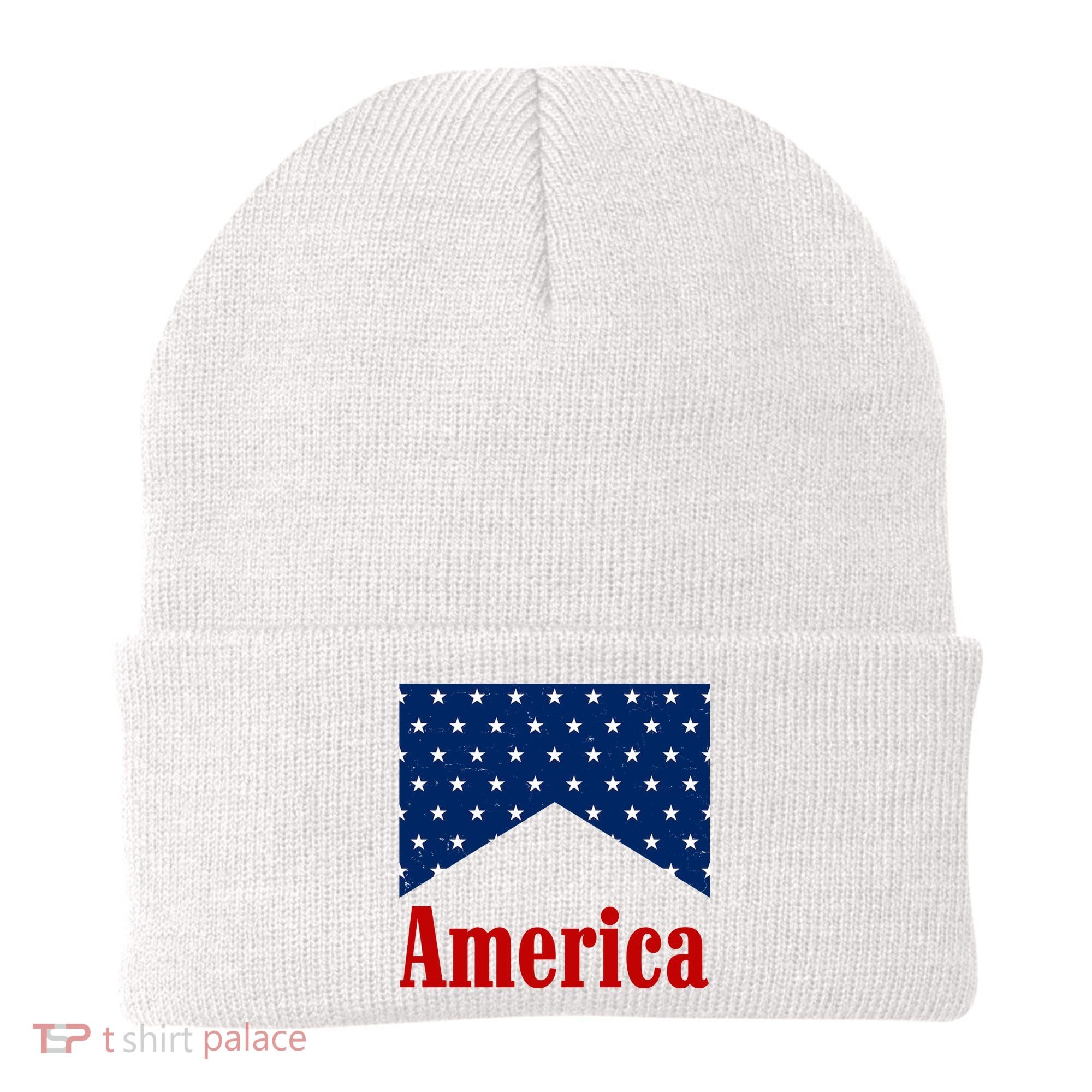 America Patriotic 4th Of July Beanie