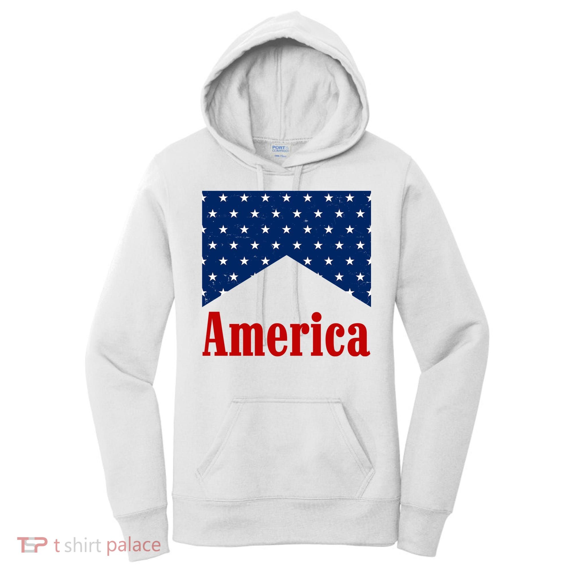 America Patriotic 4th Of July Women's Hoodie