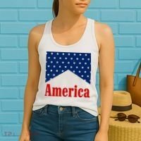 America Patriotic 4th Of July Women's Tank Top thumb 2