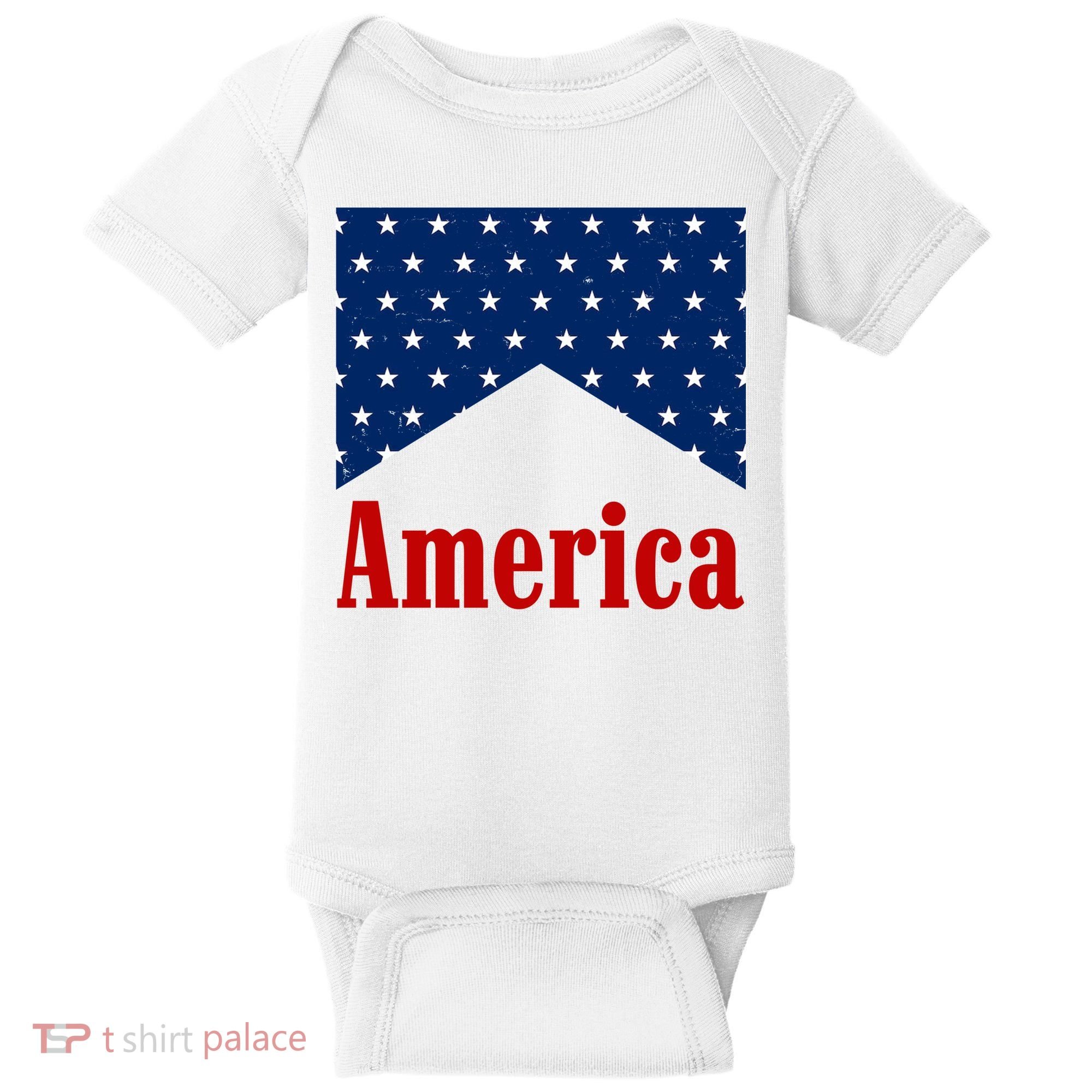 America Patriotic 4th Of July Baby Bodysuit