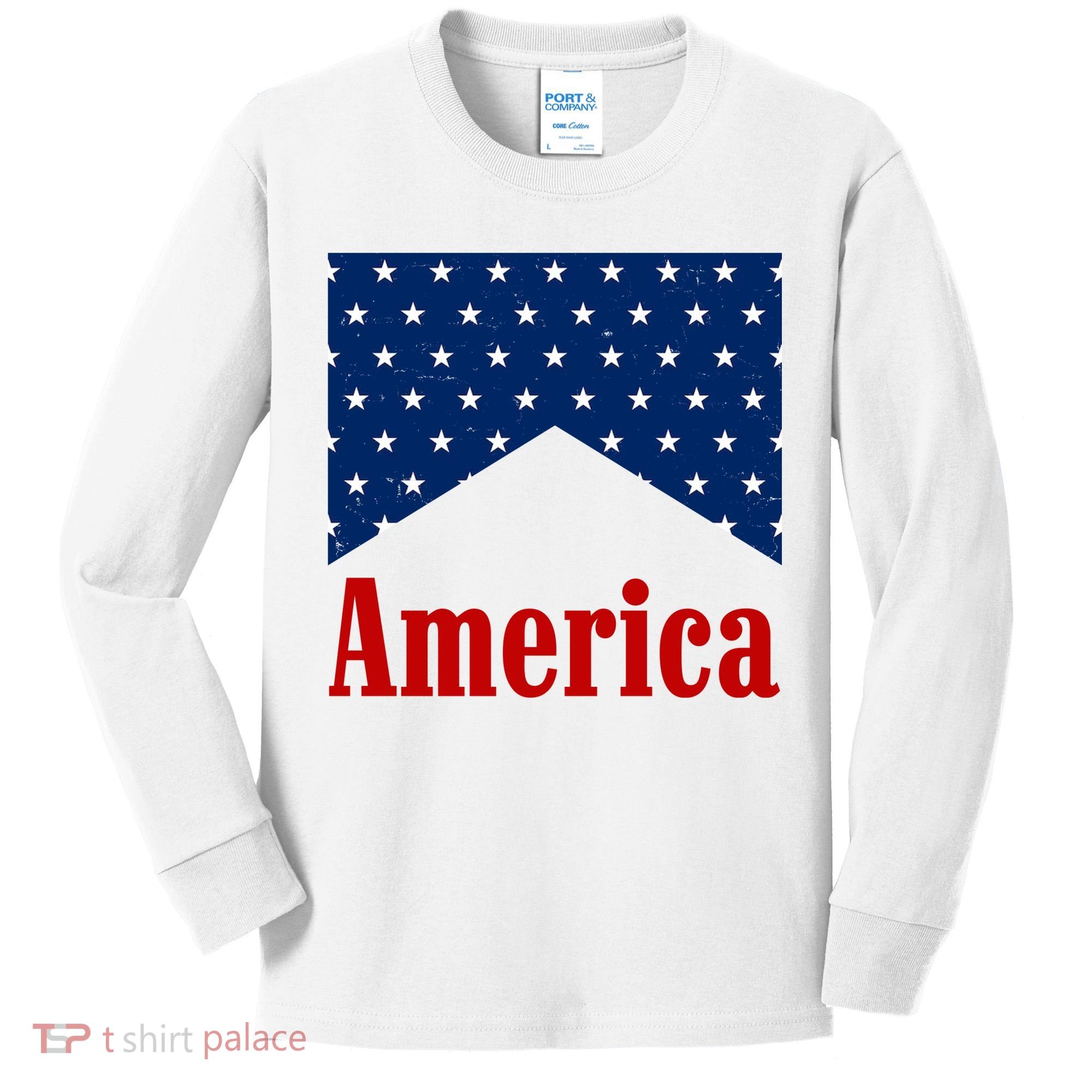 America Patriotic 4th Of July Kids Long Sleeve Shirt