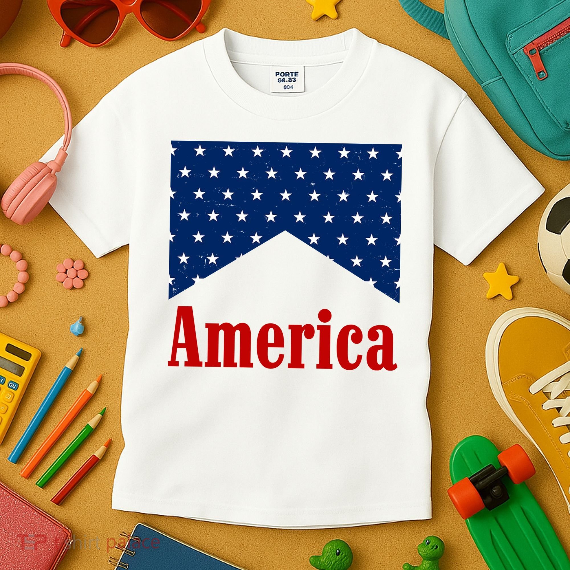 America Patriotic 4th Of July Kids T-Shirt