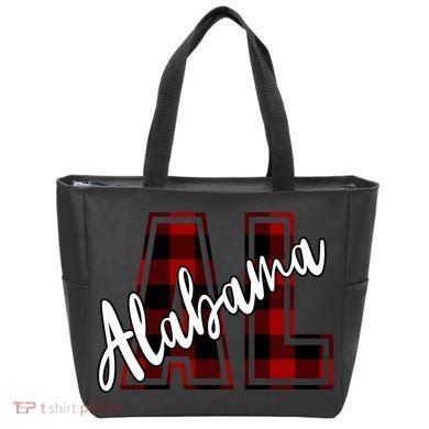 Alabama Plaid Al Tote Bag