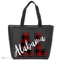 Alabama Plaid Al Tote Bag thumb 0