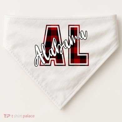 Alabama Plaid Al USA-Made Doggie Bandana