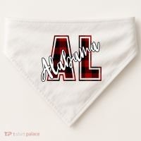 Alabama Plaid Al USA-Made Doggie Bandana thumb 0