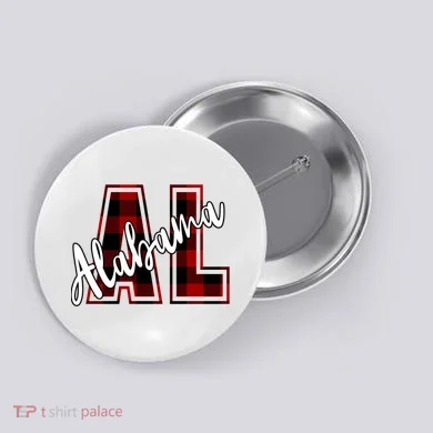 Alabama Plaid Al Button