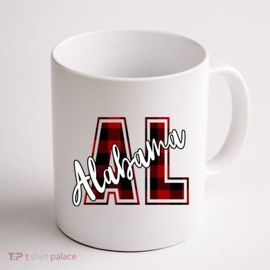 Alabama Plaid Al Coffee Mug back