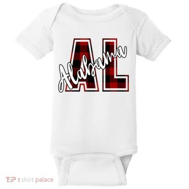 Alabama Plaid Al Baby Bodysuit