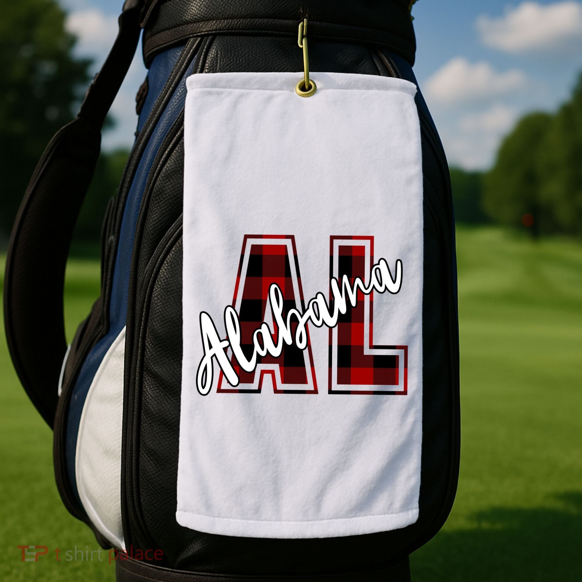 Alabama Plaid Al Golf Towel