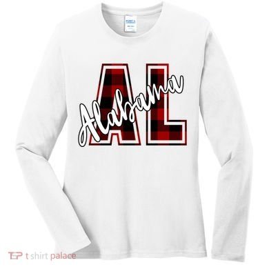 Alabama Plaid Al Women's Long Sleeve Shirt