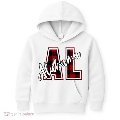 Alabama Plaid Al Kids Hoodie