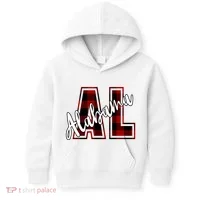 Alabama Plaid Al Kids Hoodie thumb 0