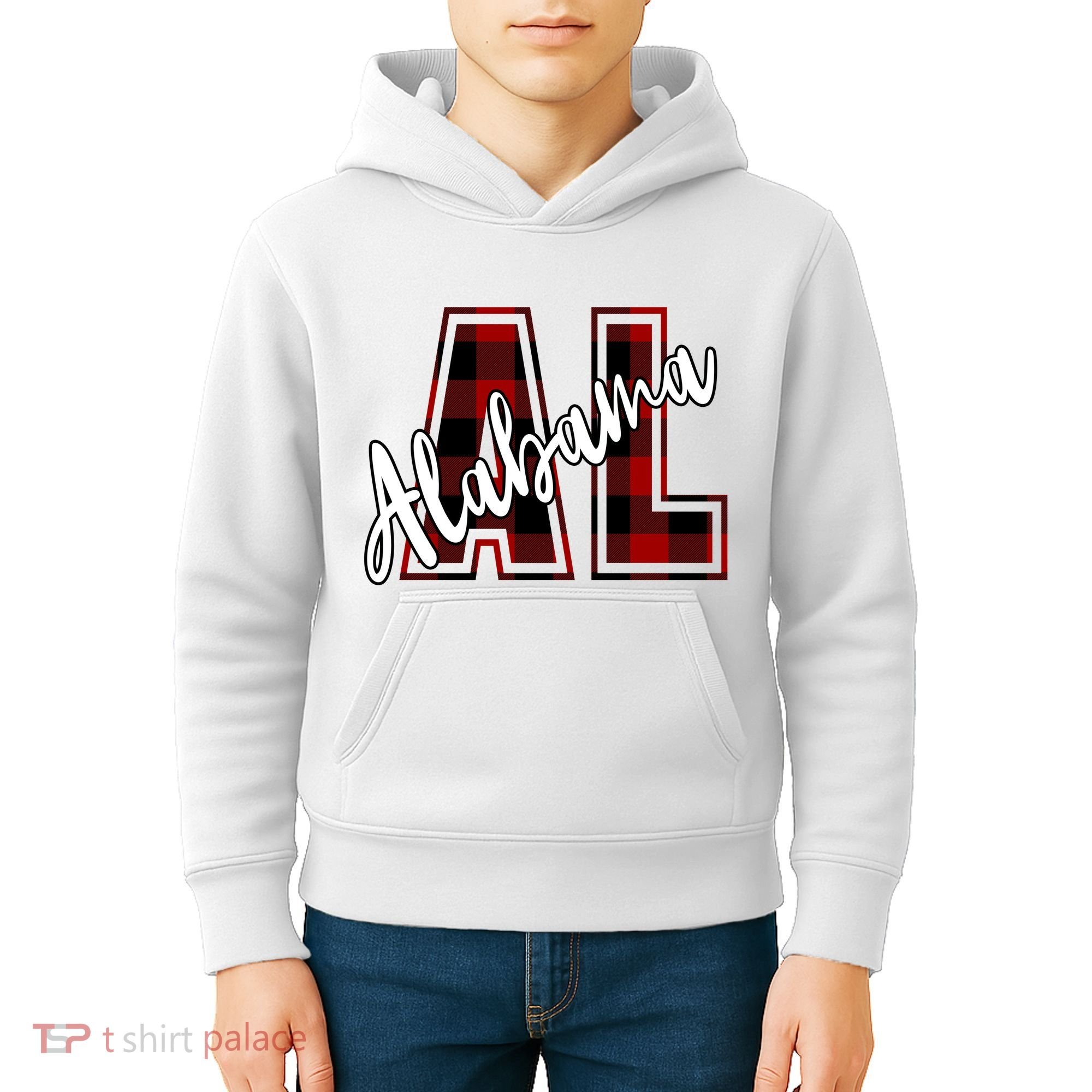 Alabama Plaid Al Kids Hoodie