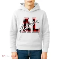 Alabama Plaid Al Kids Hoodie thumb 4