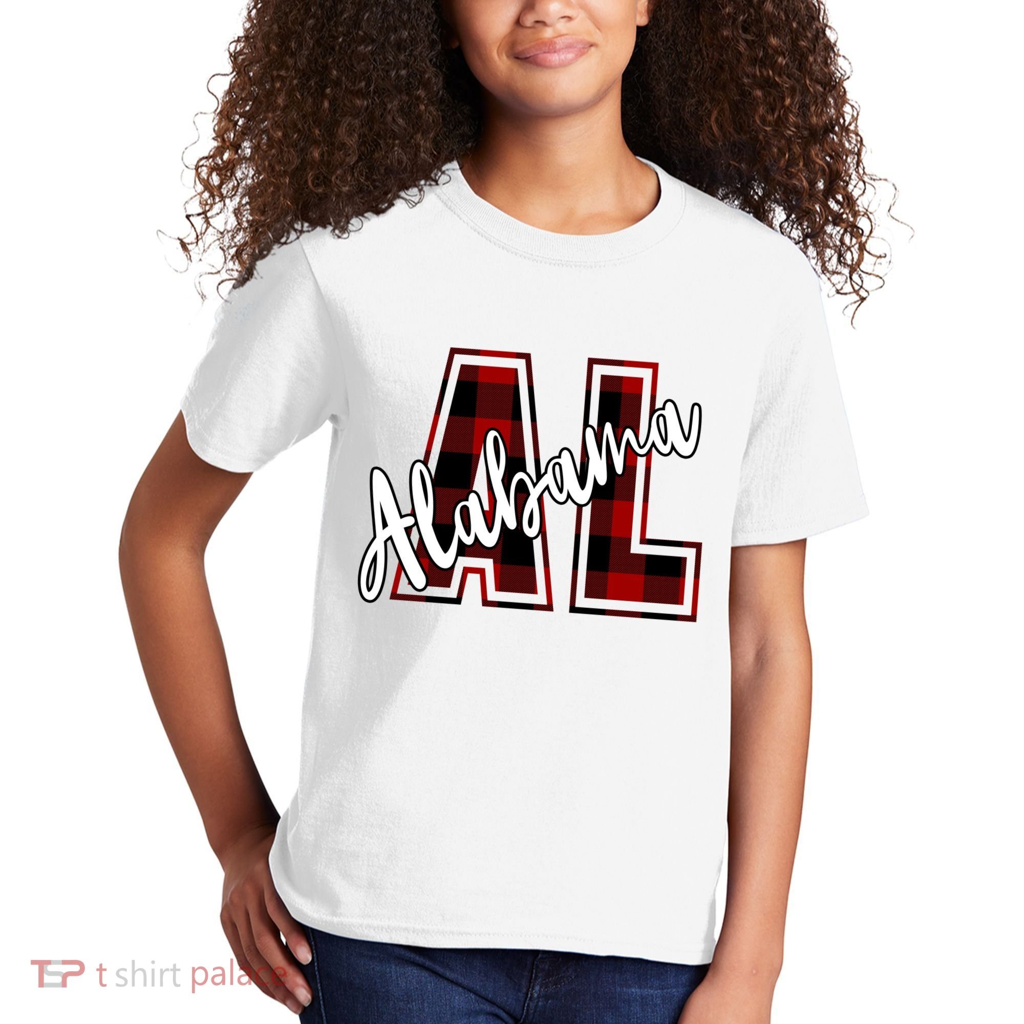 Alabama Plaid Al Kids T-Shirt