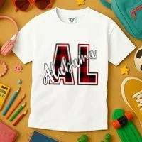 Alabama Plaid Al Kids T-Shirt thumb 3