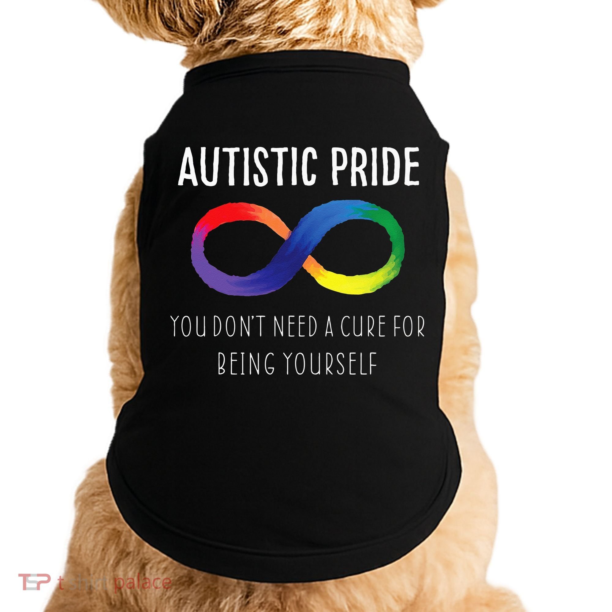 Autistic Pride Autism Awareness Acceptance Love Heart Puzzle Doggie Tank