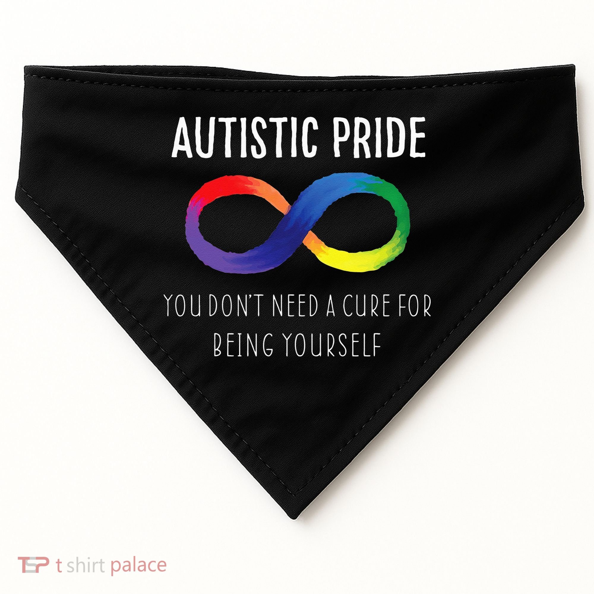 Autistic Pride Autism Awareness Acceptance Love Heart Puzzle USA-Made Doggie Bandana