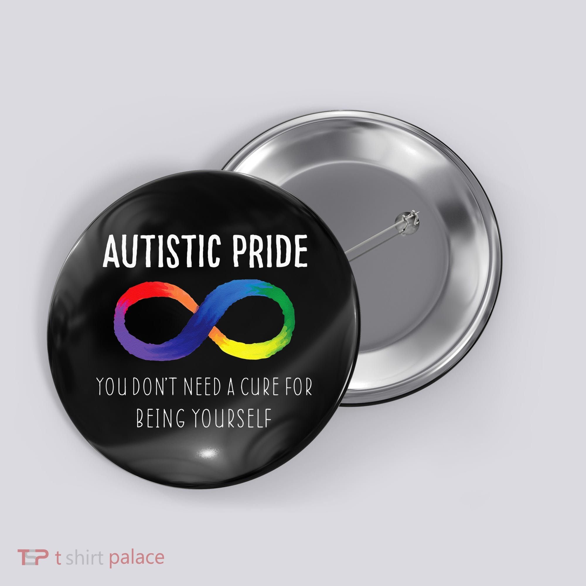 Autistic Pride Autism Awareness Acceptance Love Heart Puzzle Button