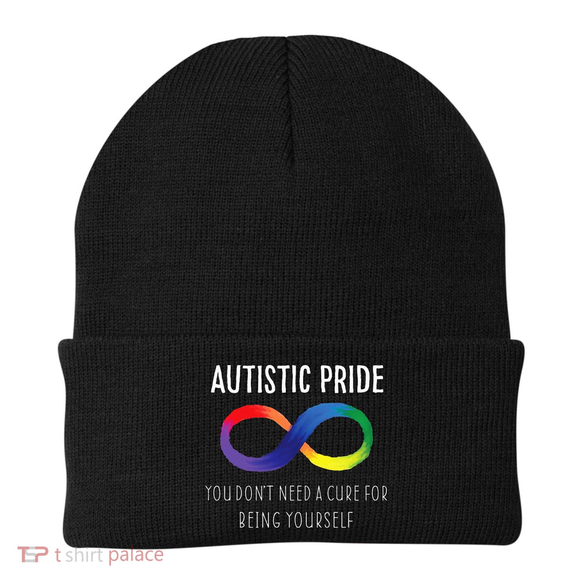 Autistic Pride Autism Awareness Acceptance Love Heart Puzzle Beanie