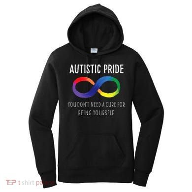 Autistic Pride Autism Awareness Acceptance Love Heart Puzzle Women's Hoodie