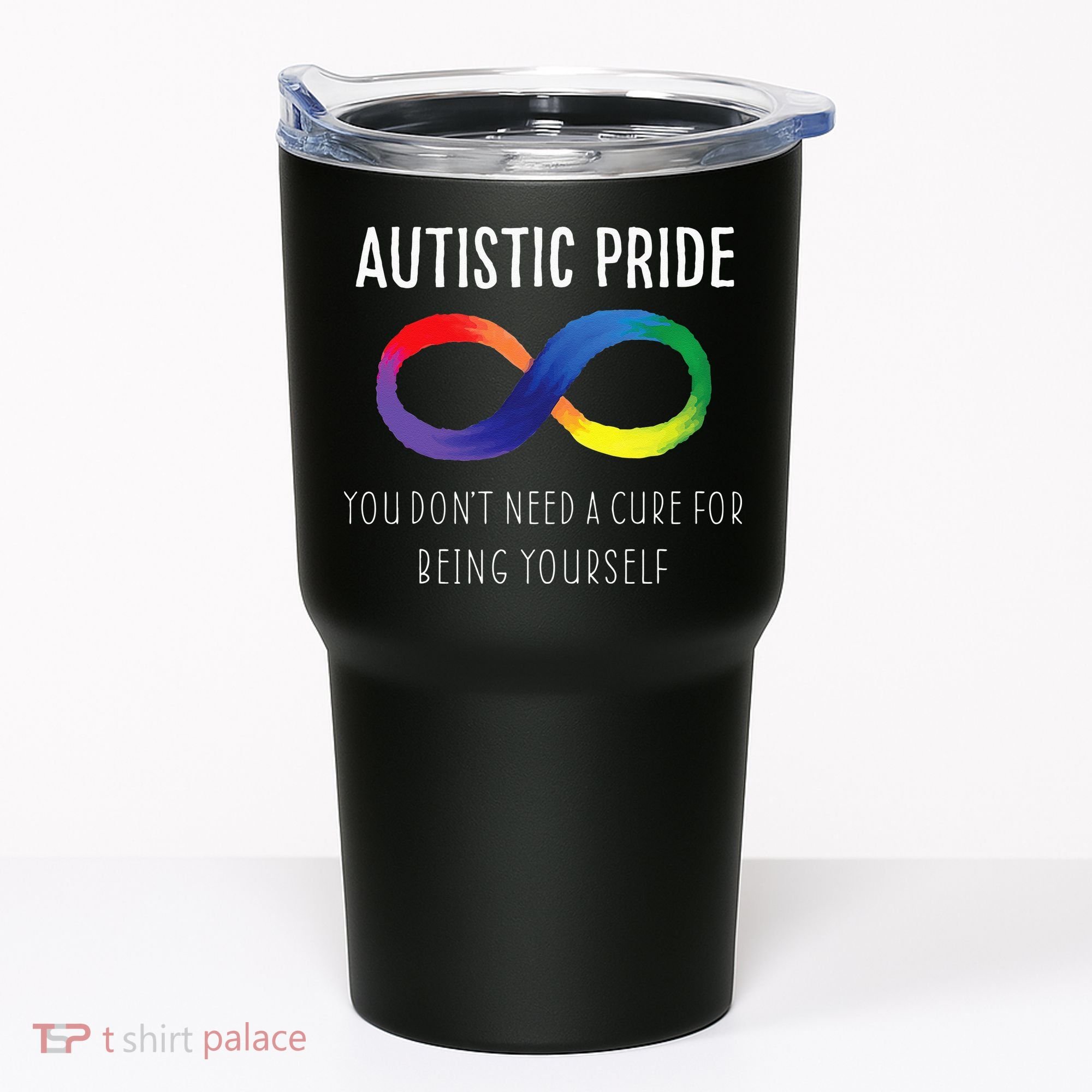 Autistic Pride Autism Awareness Acceptance Love Heart Puzzle Tumbler