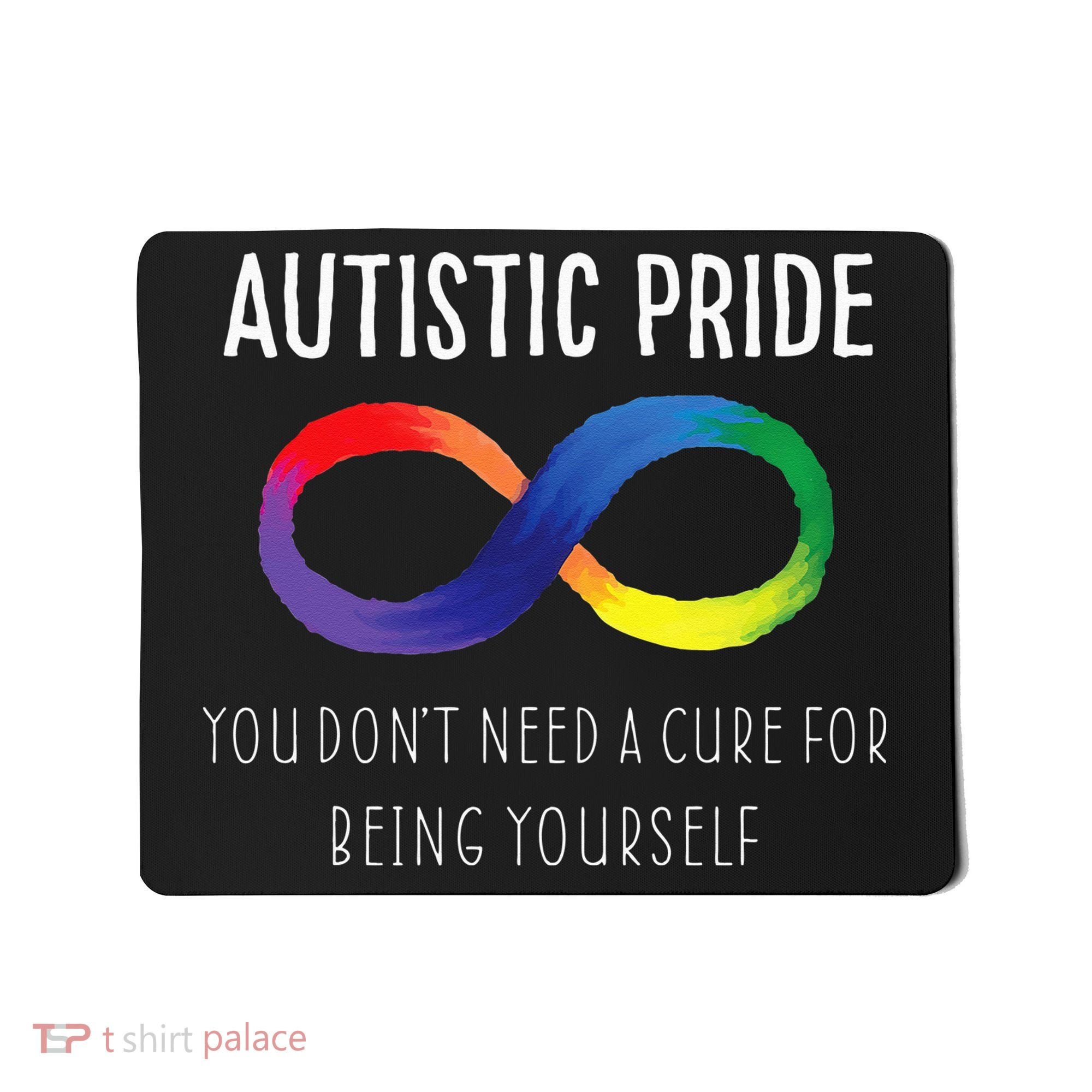 Autistic Pride Autism Awareness Acceptance Love Heart Puzzle Mousepad