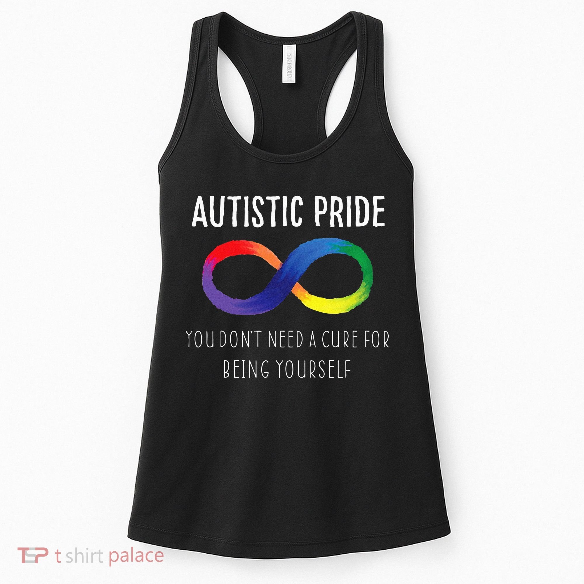 Autistic Pride Autism Awareness Acceptance Love Heart Puzzle Women's Tank Top