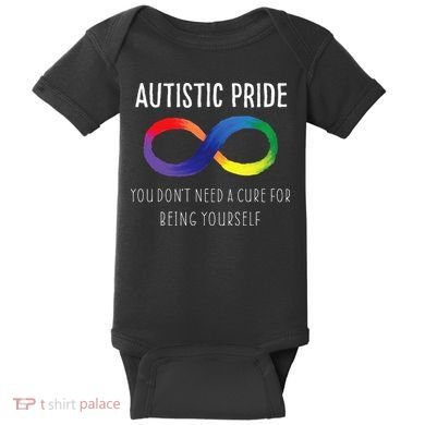 Autistic Pride Autism Awareness Acceptance Love Heart Puzzle Baby Bodysuit