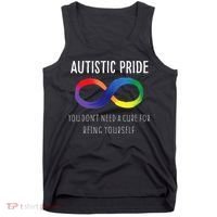 Autistic Pride Autism Awareness Acceptance Love Heart Puzzle Tank Top thumb 0
