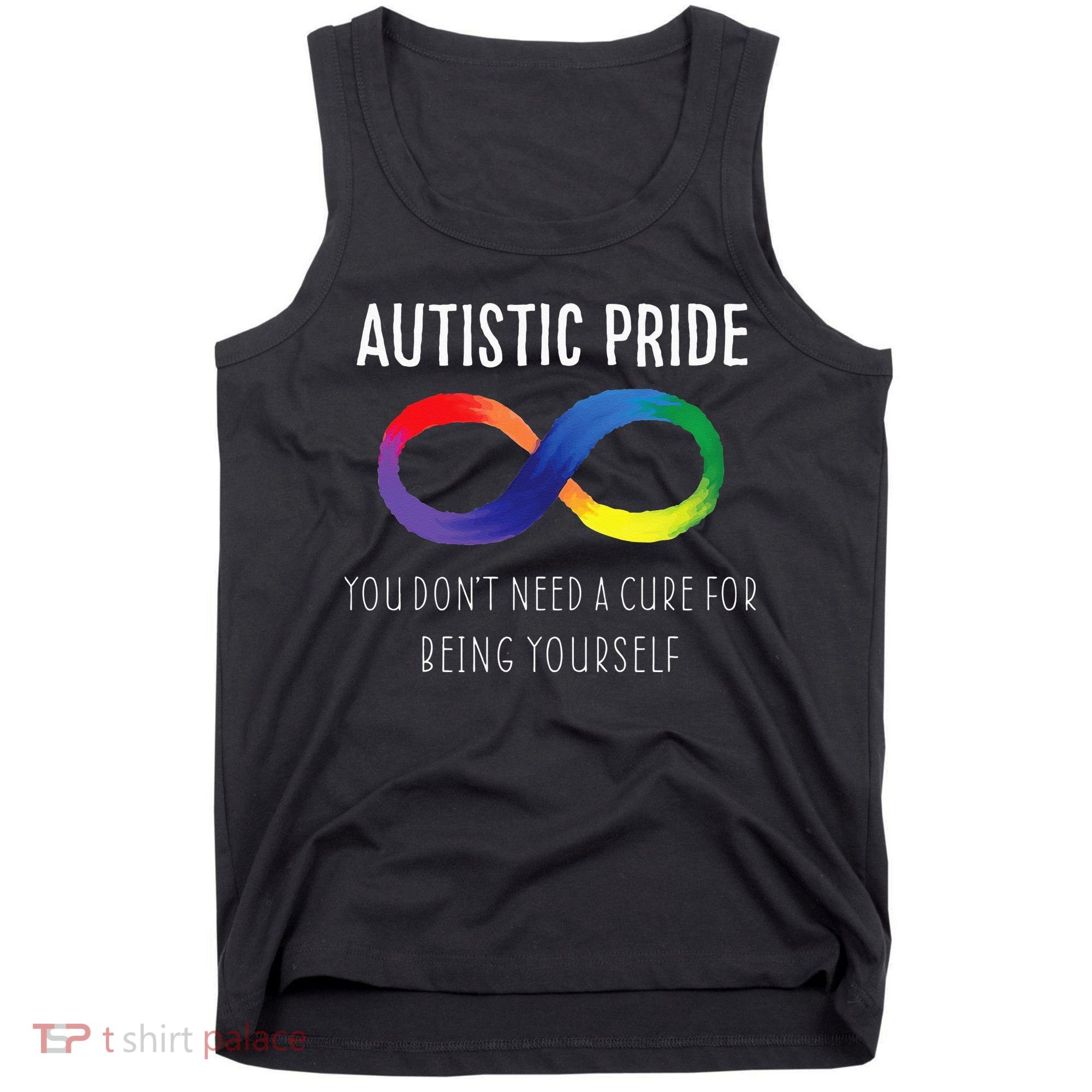 Autistic Pride Autism Awareness Acceptance Love Heart Puzzle Tank Top