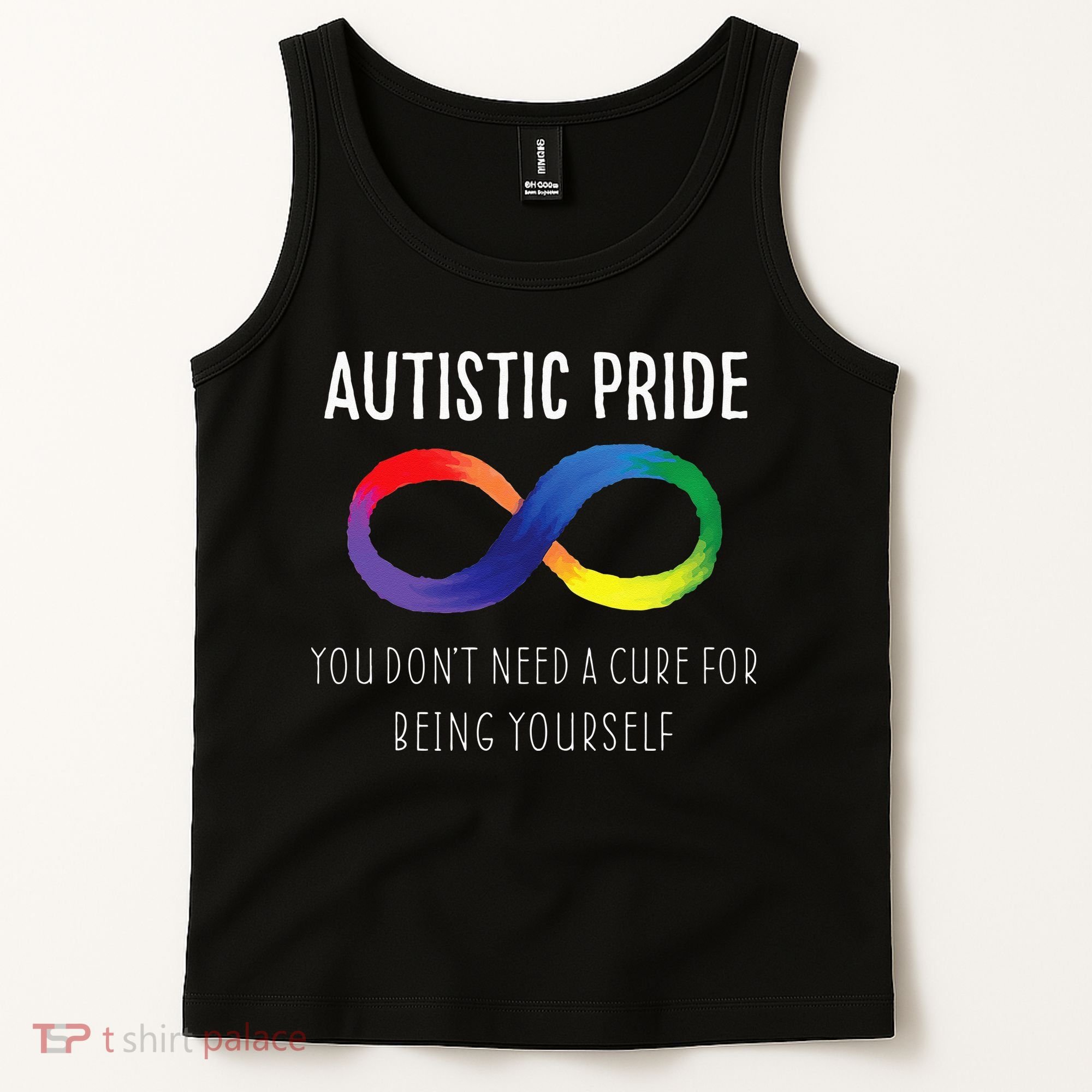 Autistic Pride Autism Awareness Acceptance Love Heart Puzzle Tank Top