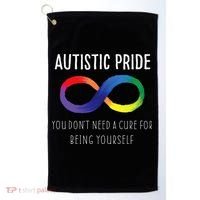 Autistic Pride Autism Awareness Acceptance Love Heart Puzzle Golf Towel thumb 0