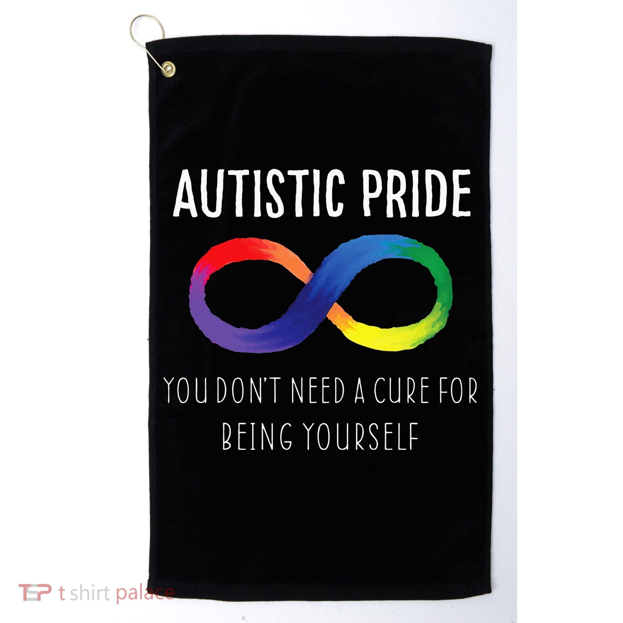 Autistic Pride Autism Awareness Acceptance Love Heart Puzzle Golf Towel